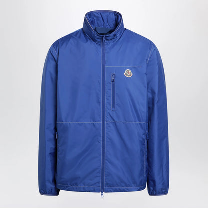Moncler Arrakis rainwear jacket in bright blue with removable hood