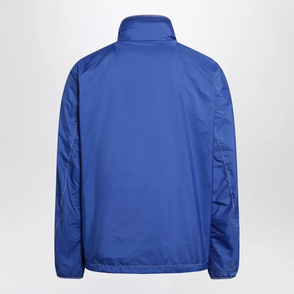 Moncler Arrakis rainwear jacket in bright blue with removable hood