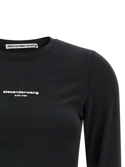 Alexander Wang Ls Tee W/logo Print T-shirt