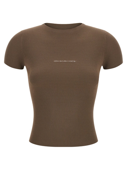 Alexander Wang Ribbed T-shirt With Logo