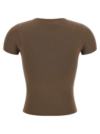 Alexander Wang Ribbed T-shirt With Logo