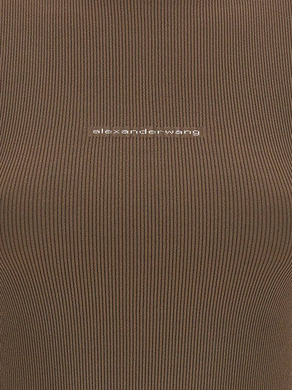 Alexander Wang Ribbed T-shirt With Logo