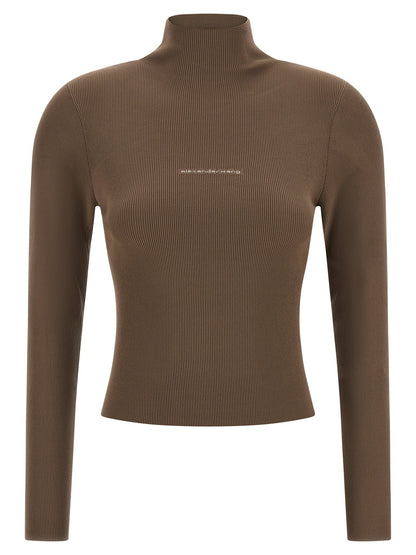 Alexander Wang Logo Ribbed Sweater