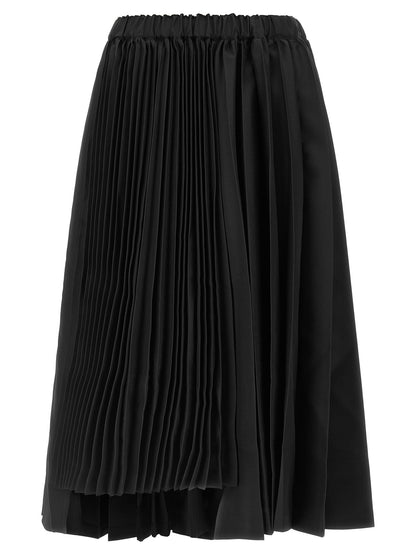 Comme Des Garcons Black Asymmetrical Pleated Skirt