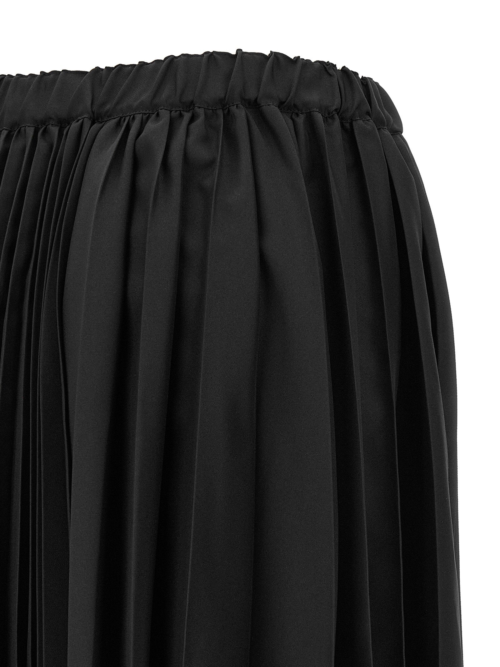 Comme Des Garcons Black Asymmetrical Pleated Skirt