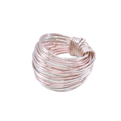 Marcia Wire Wrap Ring in Rose Gold with Silver