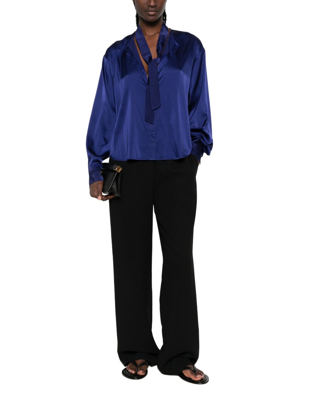 Forte Forte Silk bow-tie shirt