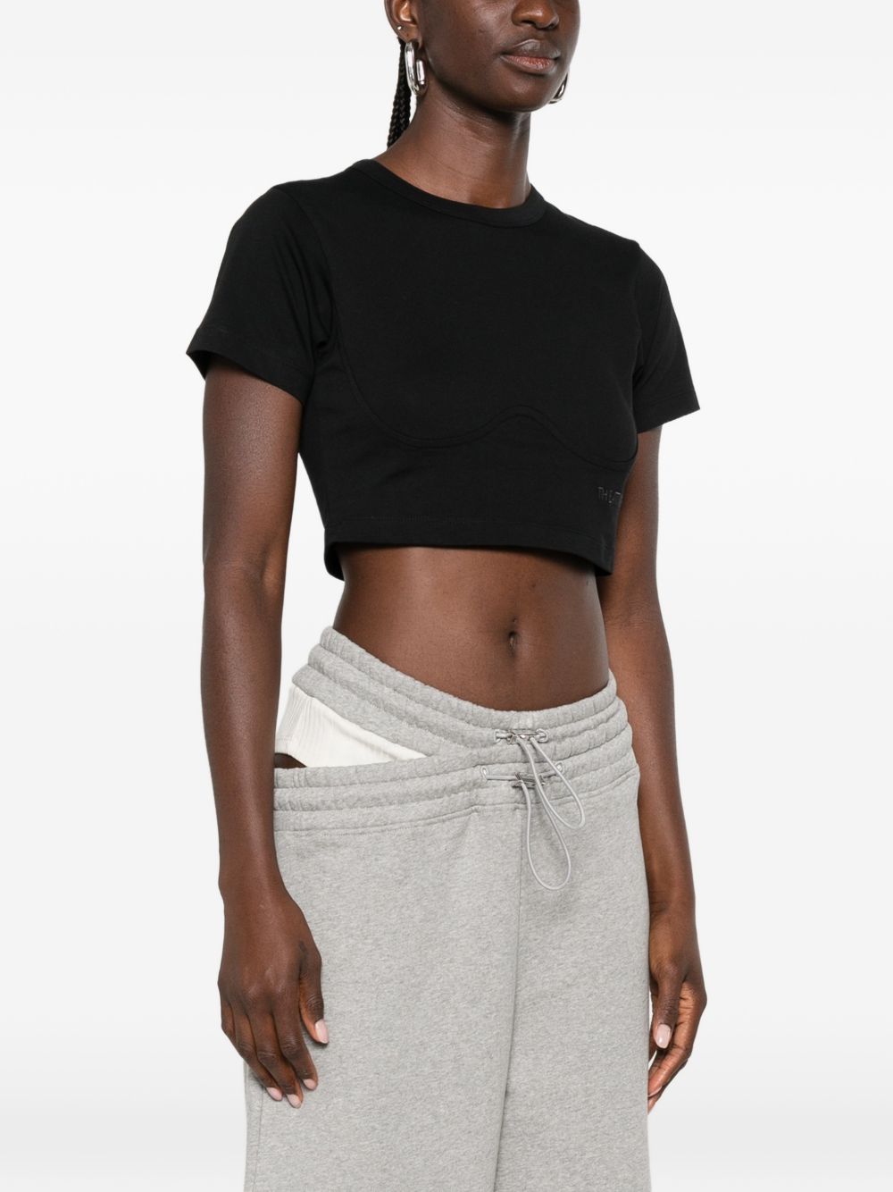 THE ATTICO T-shirts and Polos BLACK