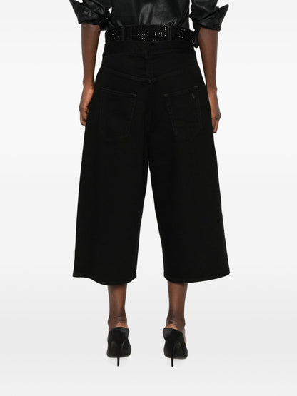 The Attico Denim Cotton Bermuda Shorts
