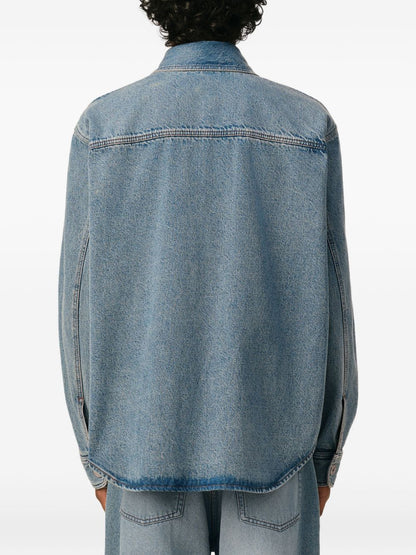 AMI PARIS Shirts LIGHT BLUE