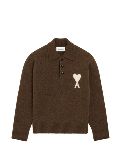AMI PARIS T-shirts and Polos BROWN