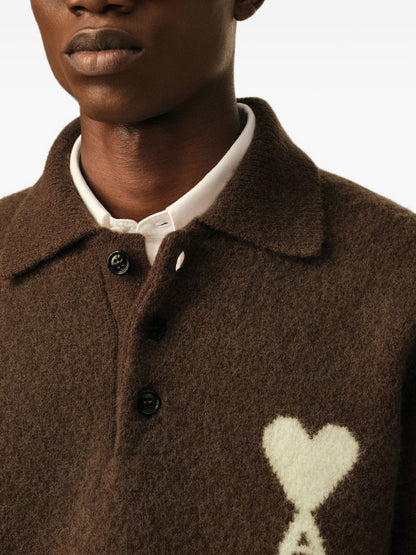 AMI PARIS T-shirts and Polos BROWN