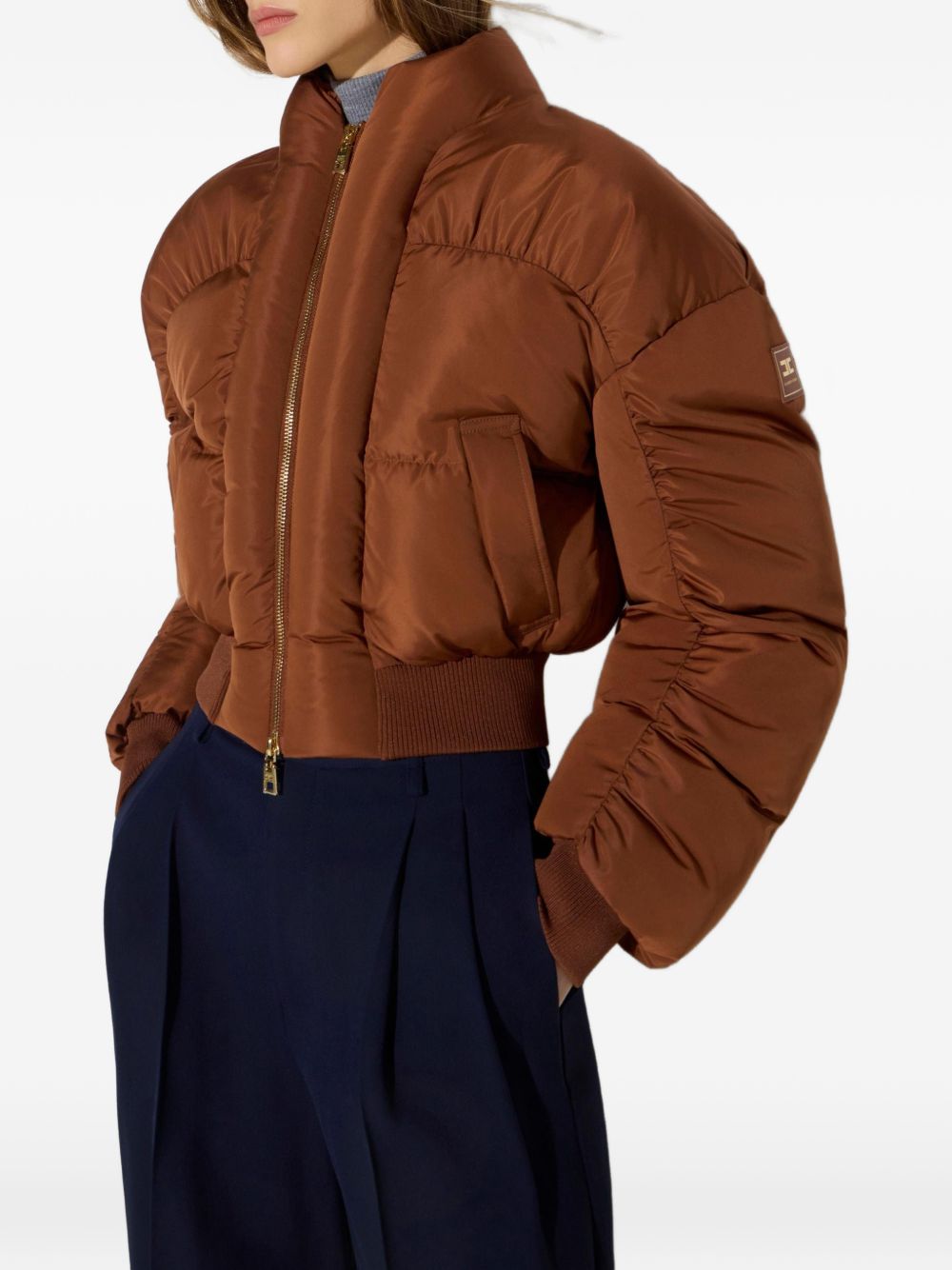 Elisabetta Franchi Coats BROWN
