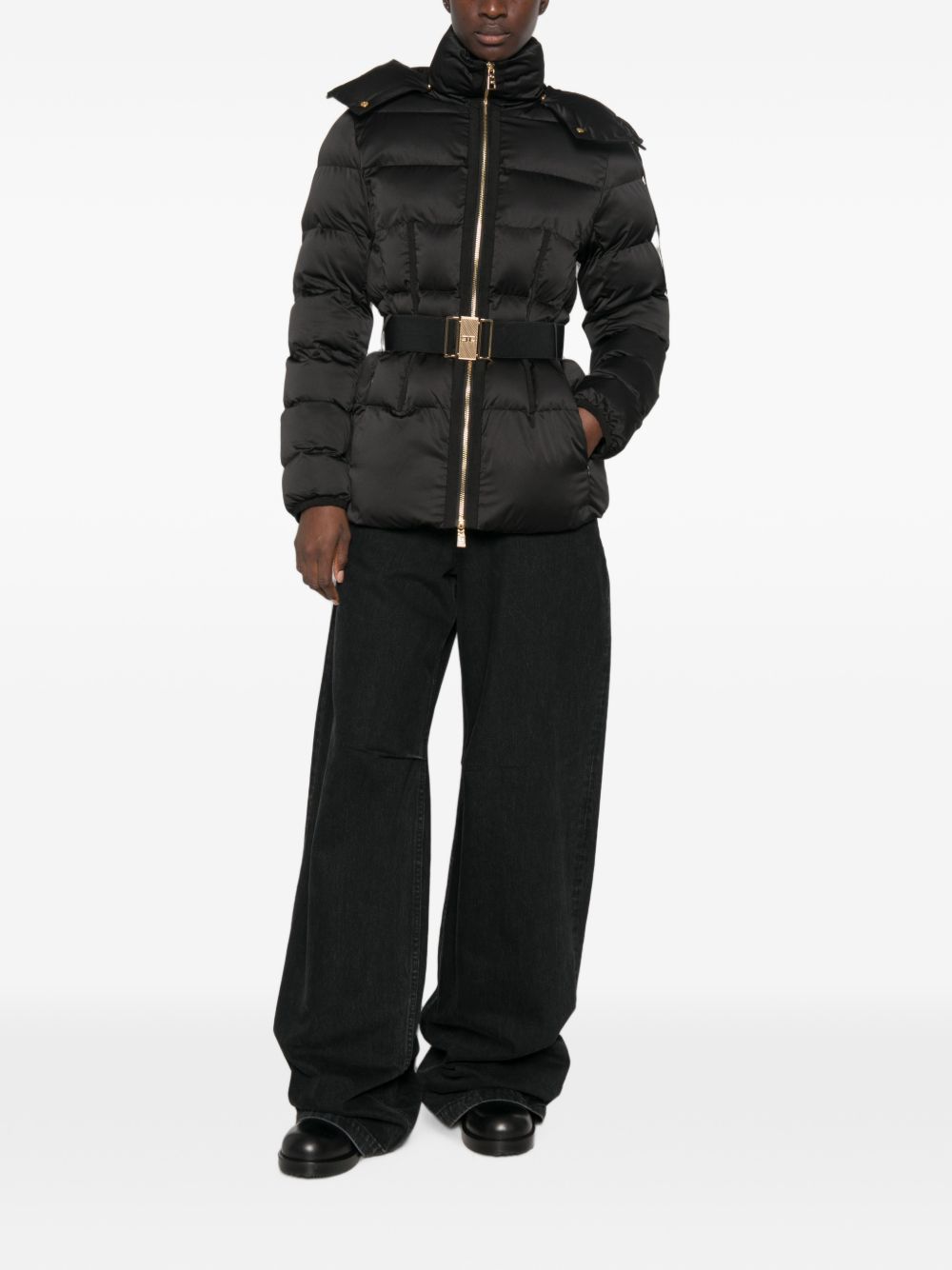 Elisabetta Franchi Coats BLACK