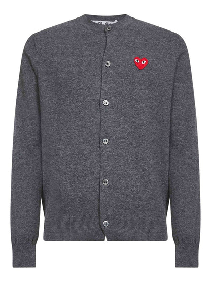 Comme Des Garcons Red Heart wool cardigan