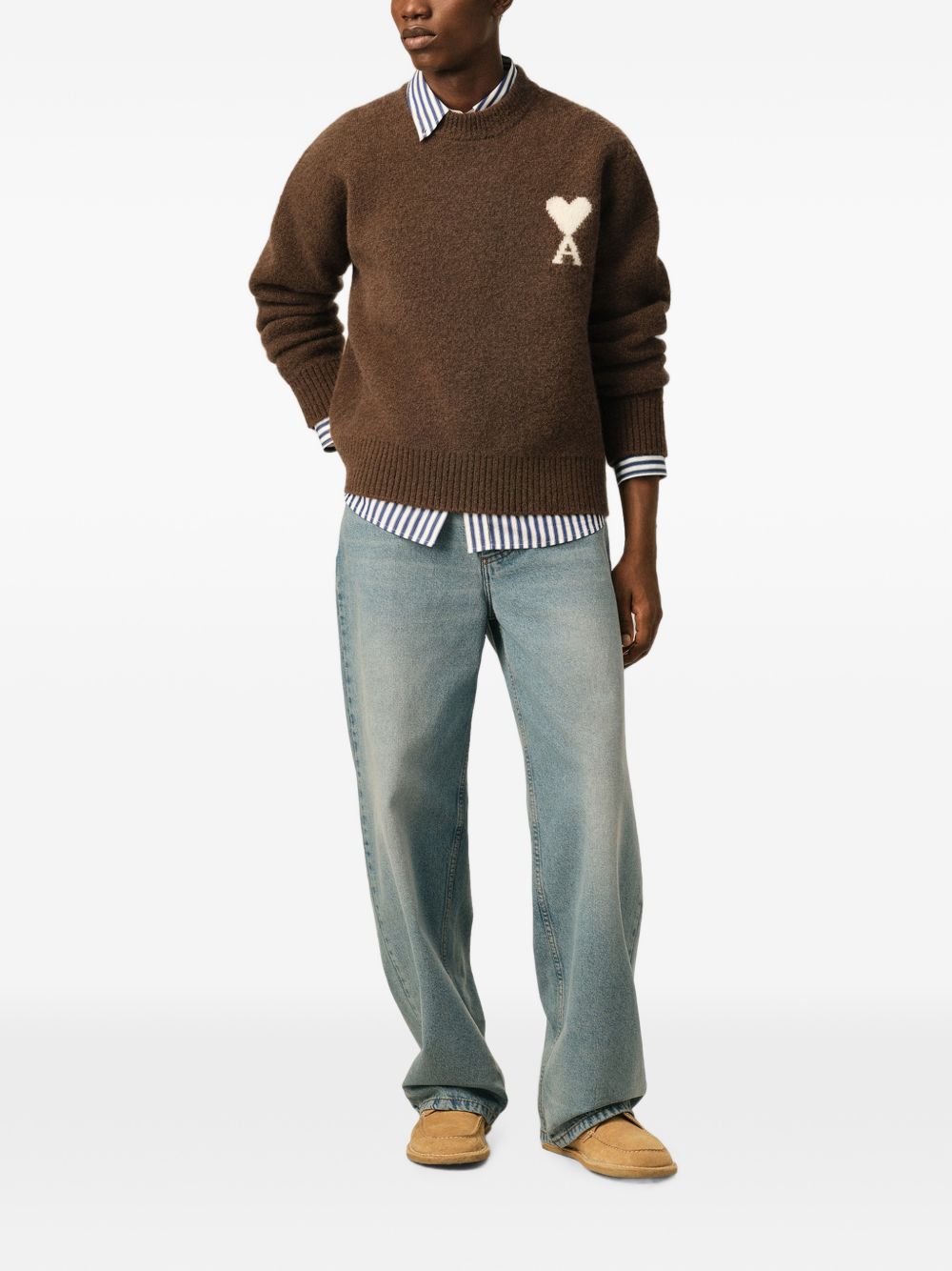 AMI PARIS Sweaters BROWN