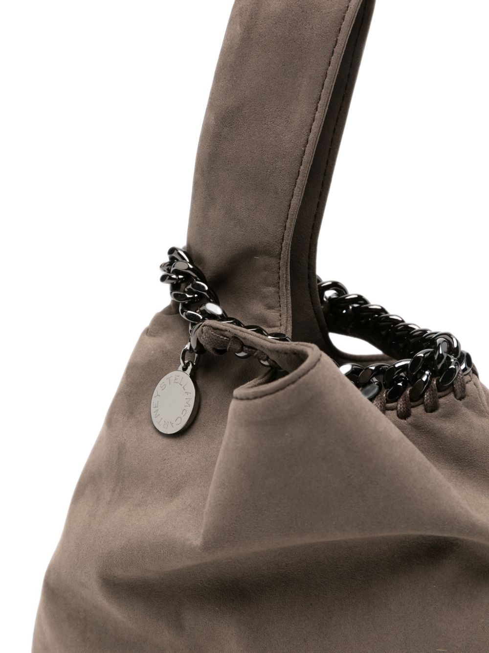 Stella McCartney Chain-Trim Suede Shoulder Bag