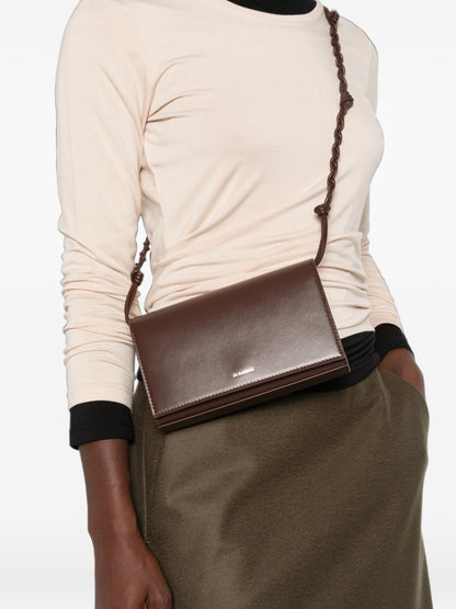 Jil Sander Braided Leather Shoulder Bag