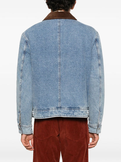 AMI PARIS Coats LIGHT BLUE