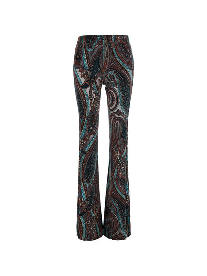 Etro Printed flared trousers