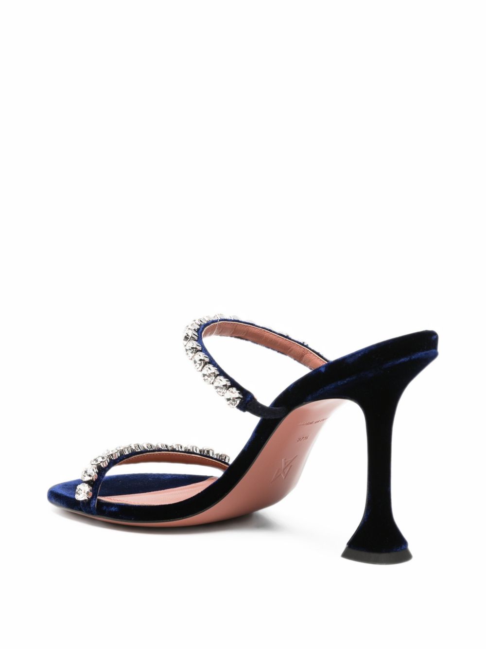 Amina Muaddi Gigi velvet and crystal heel sandals