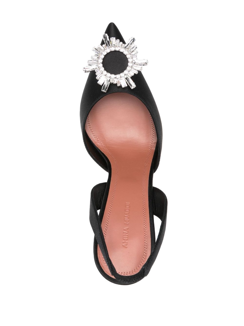 Amina Muaddi Begum satin slingback pumps