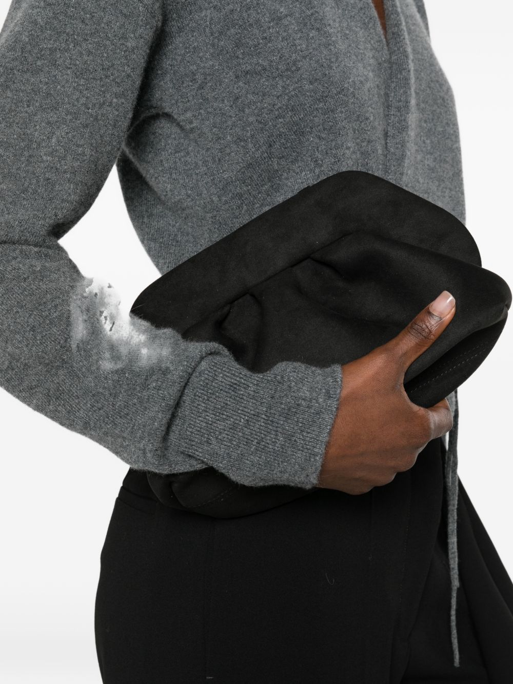Themoire' Bios suede clutch