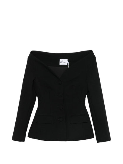 Self-portrait Jackets BLACK