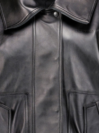Balenciaga Leather bomber jacket