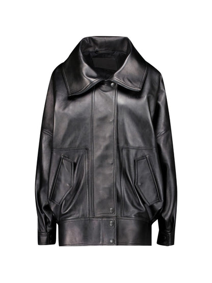 Balenciaga Leather bomber jacket