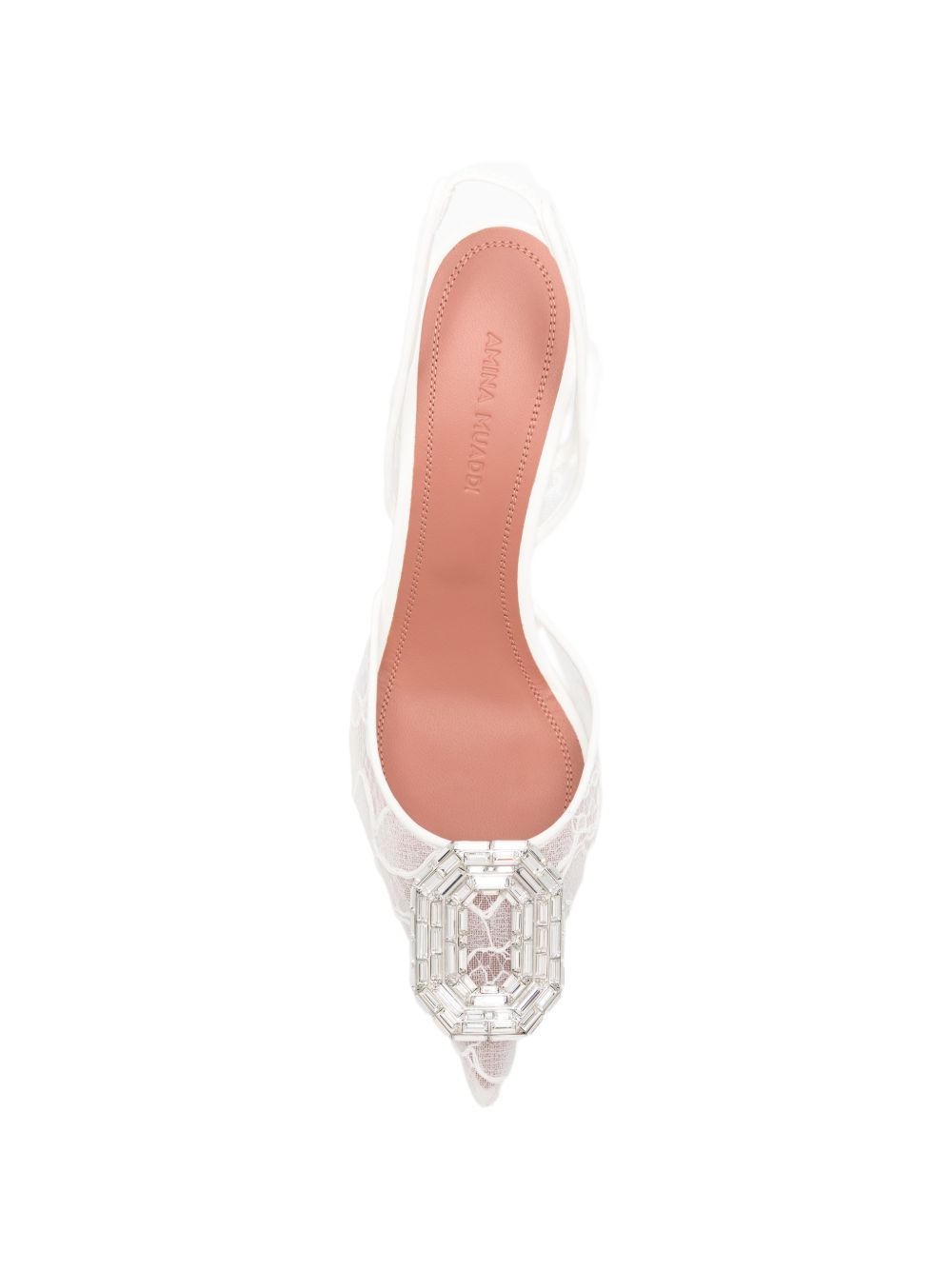 Amina Muaddi Camelia Lace slingback pumps