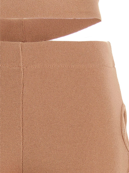 AndreĀdamo Cut Out Pants With Lacing