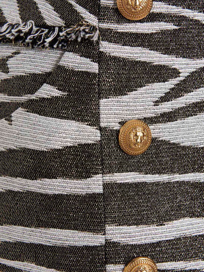 Balmain Lurex Zebra Skirt