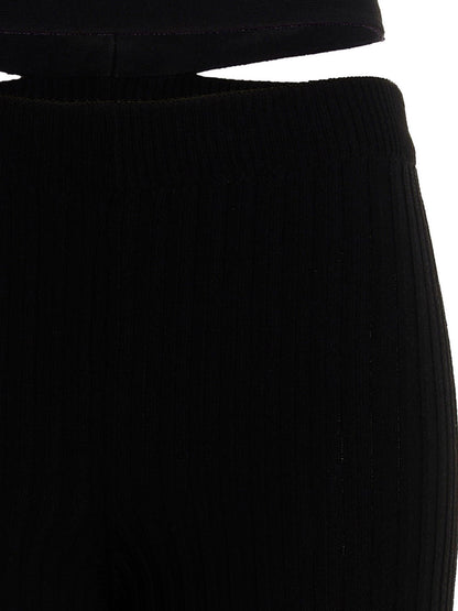 AndreĀdamo Ribbed Flared Trousers