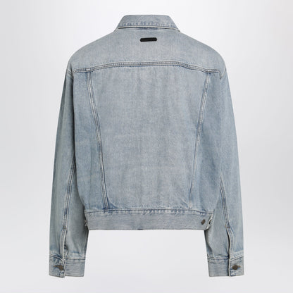 Fear of God Essentials Light blue vintage-effect denim jacket