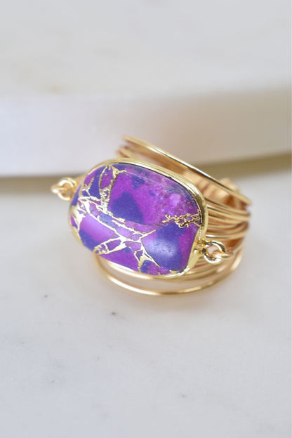 Torrey Ring with Purple Mojave Copper