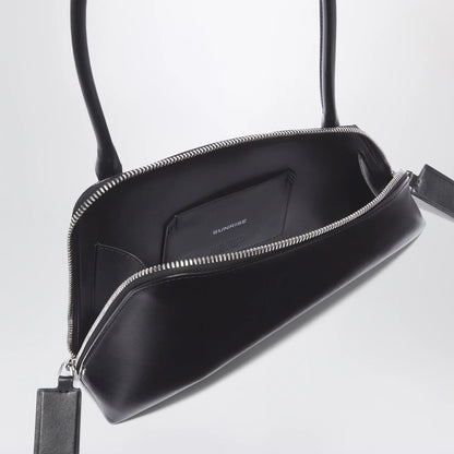 The Attico Sunrise bag black in leather