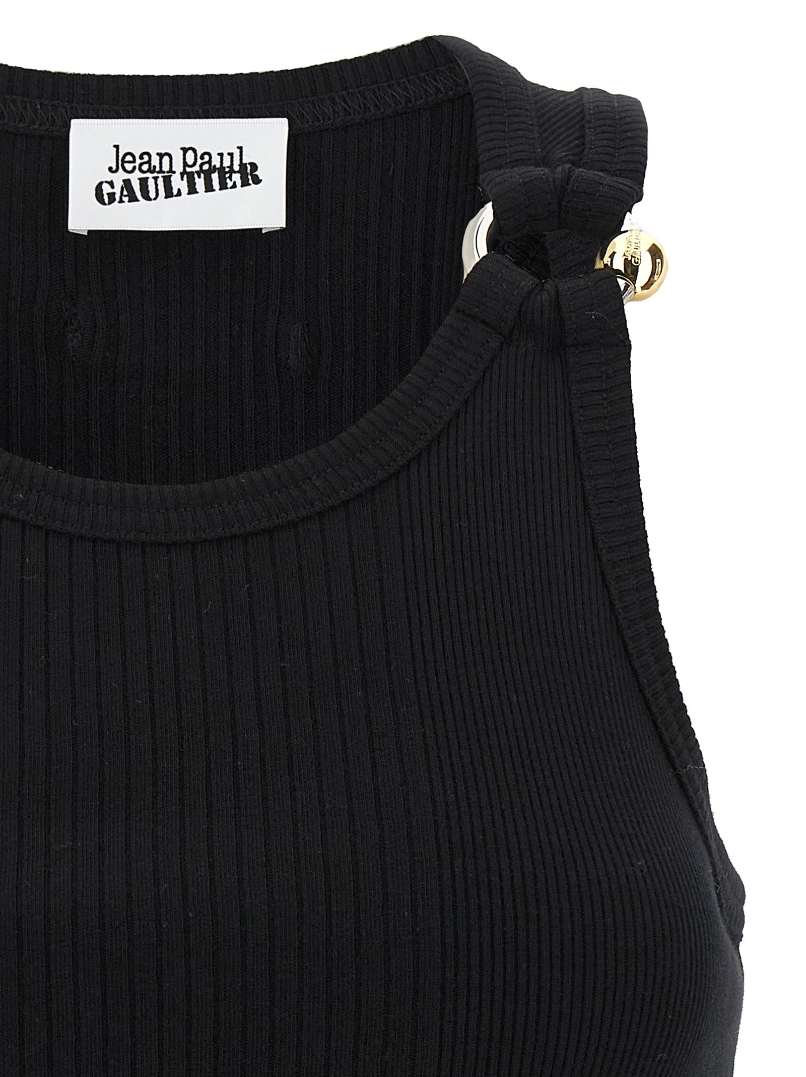 Jean Paul Gaultier Black Piercing Tank Top