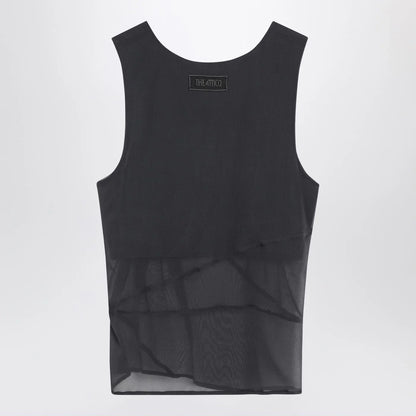 The Attico Gray silk tank top