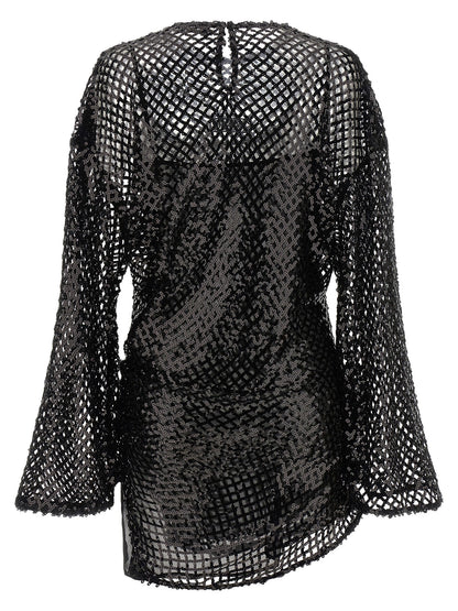 The Attico Sequin Mesh Dress