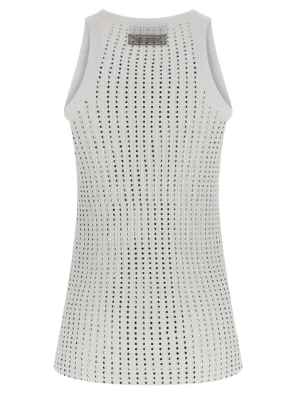 The Attico Rhinestone Tank Top