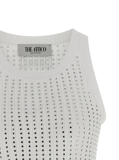The Attico Rhinestone Tank Top