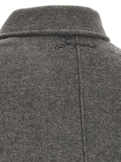 Jacquemus Grey Le Bomber Feltro Bomber Jacket