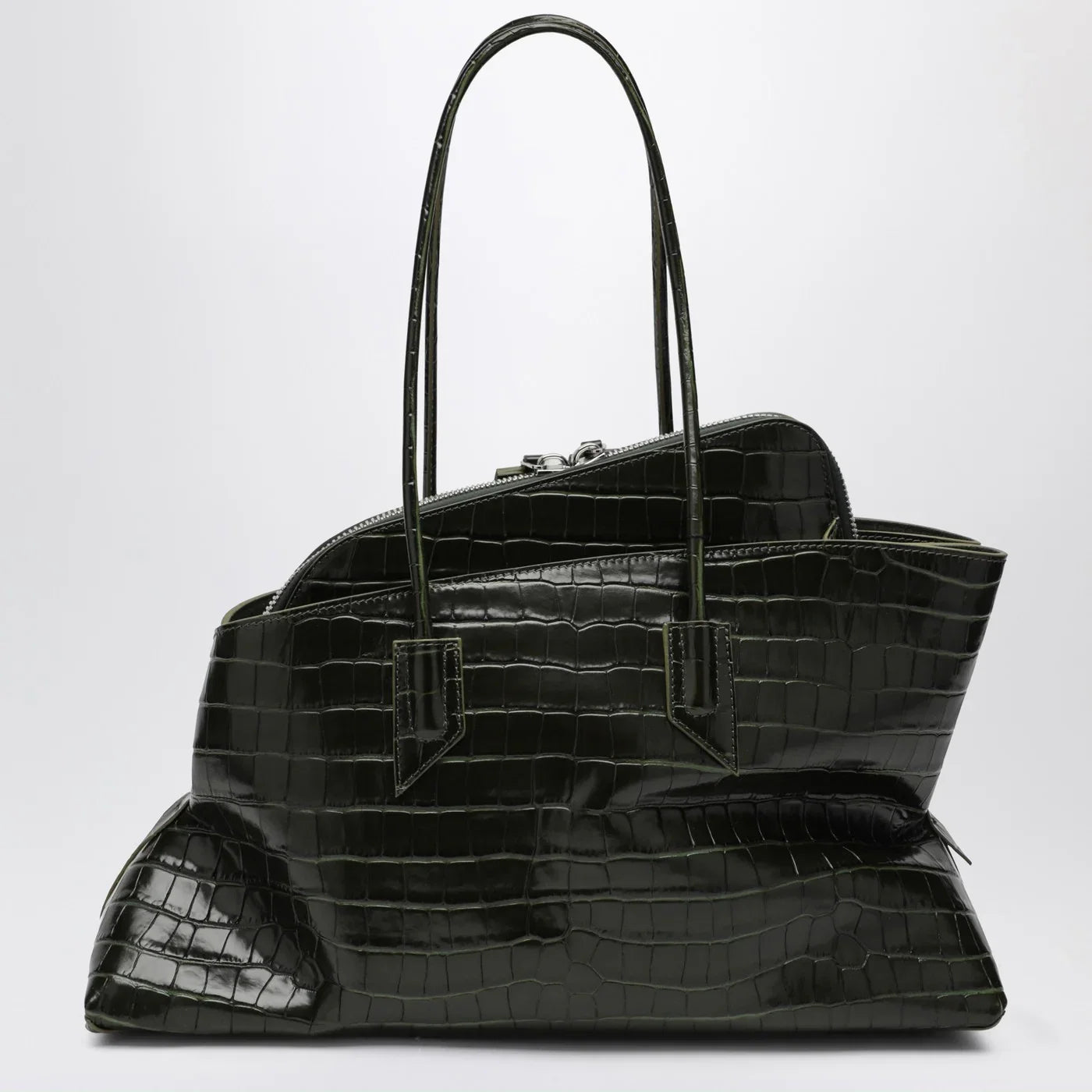 The Attico Dark green La Passeggiata medium bag