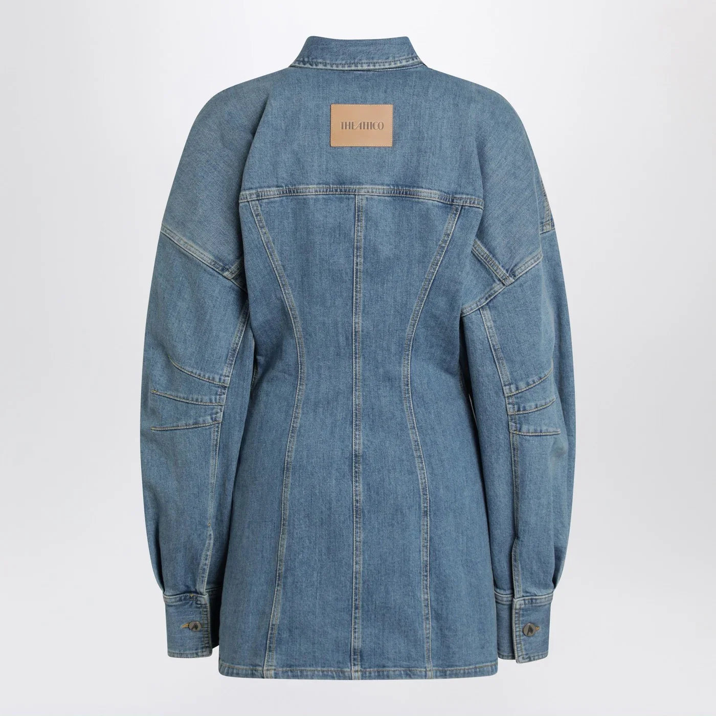 The Attico Light blue denim mini dress