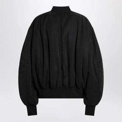 The Attico Black zip bomber jacket
