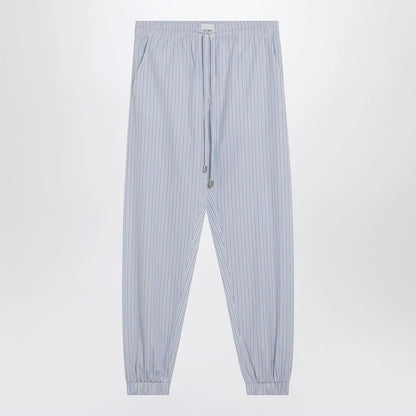 The Attico Light blue/white striped trousers