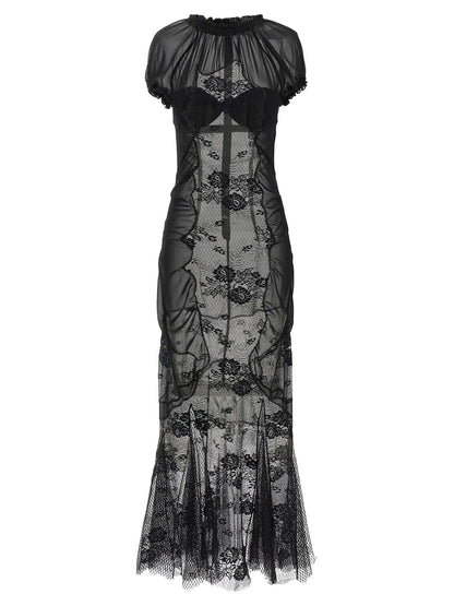 The Attico Lace Tulle Dress