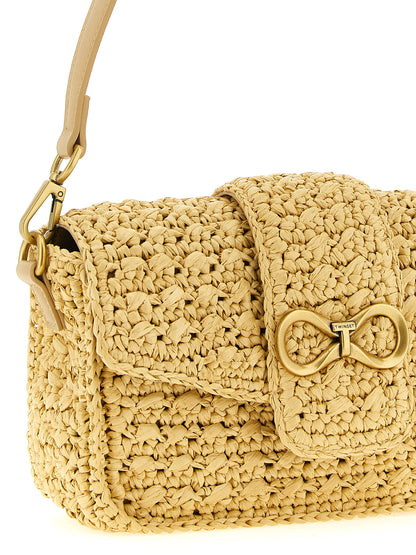 Twin Set Raffia Crossbody Bag