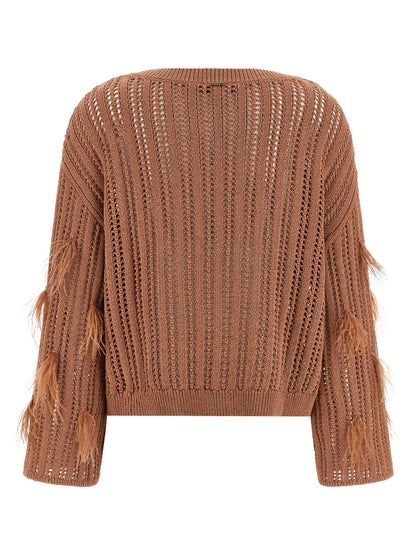 Twin Set Ostrich Feather Sweater